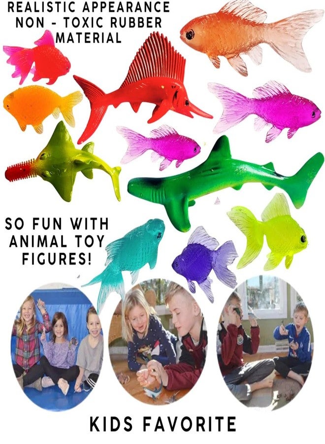 Mallexo Aquatic Sea Animals Toy Set for Kids Boys and Girls 26PC Marine Ocean Animal Figure Sets Mid/Small Size Birthday Gifts Water World Marine Fish Action Figurines Jelly Fish, Dolphin, Whales Toy - Image 4